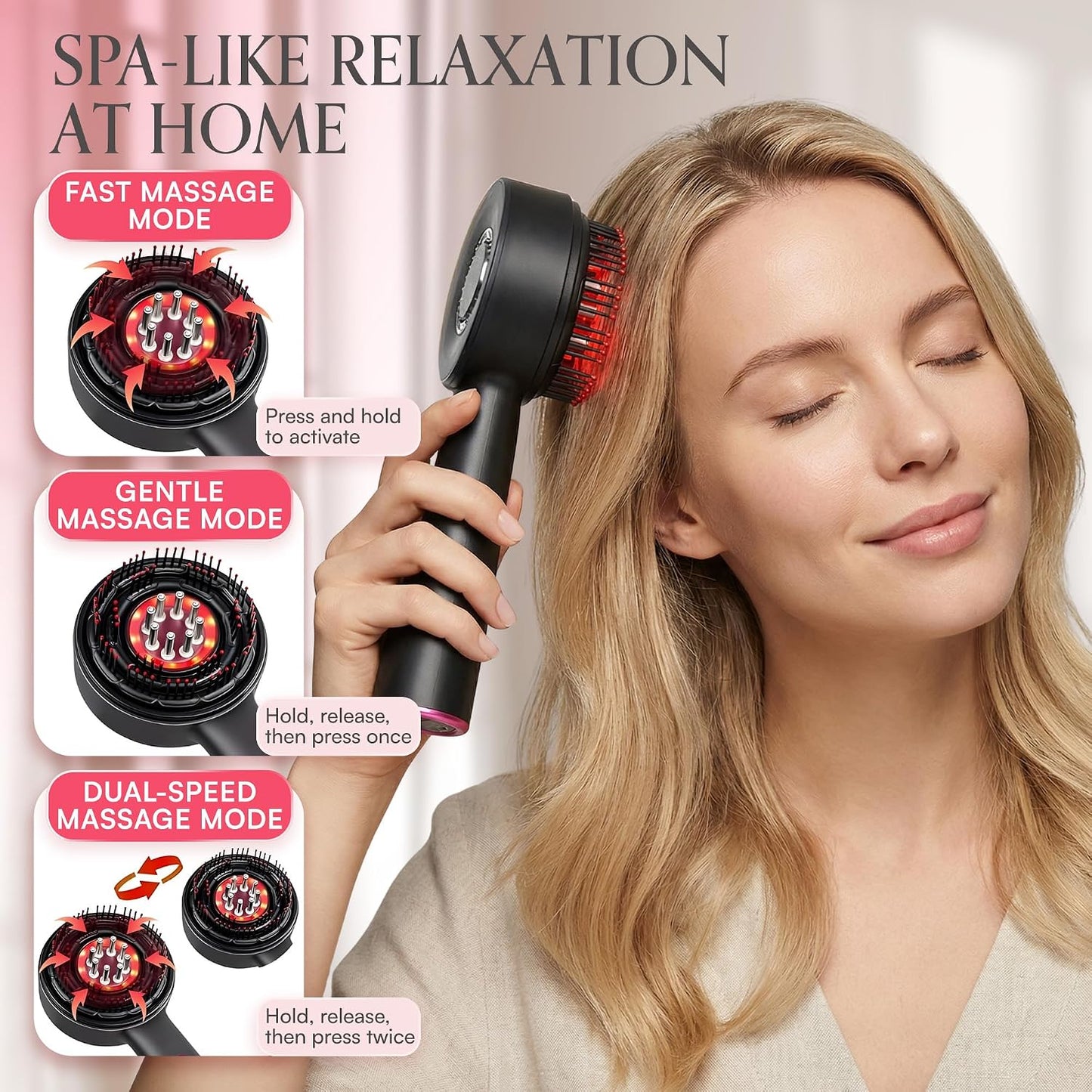 Electric Scalp Massager 3-In-1 – Cordless Head Massager & Hair Oil Applicator, Refillable Tank, IPX7 Waterproof Scalp Brush for Home & Travel, Women and Men