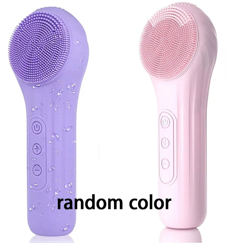 2026 Electric Facial Cleaner 5 in 1 Face Cleansing Brush Wash Machine Spa Skin Care Massager Battery-Powered(Without Battery)
