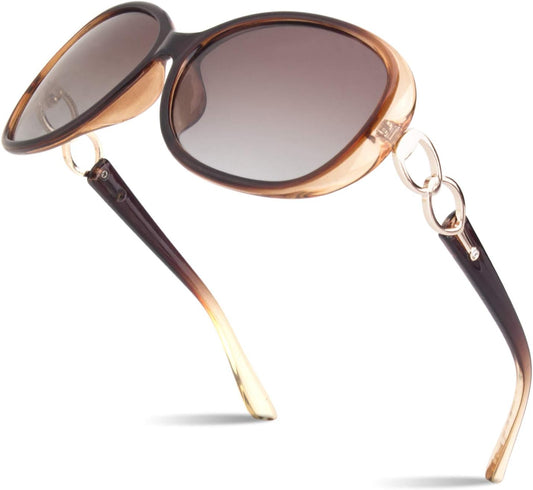 Sunglasses Womens Polarized, Trendy Oversized Big UV400 Sun Glasses | anti Glare,Vintage Butterfly Design,Lightweight Ladies Shades,Ideal for Driving,Beach,Travelling,Running,Party,Outdoor