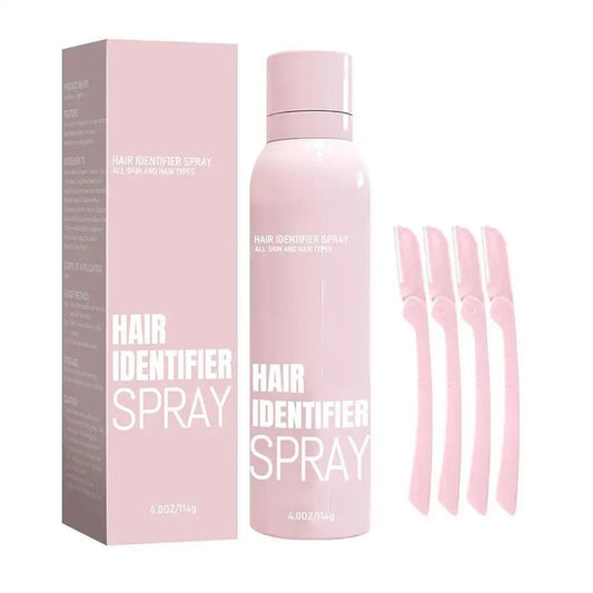 Hair Identifier Spray for Face Shaving,Skin Body Dermaplaning Spray with Razors,Moisturizing and Skin Care Set Hair Removal Kit