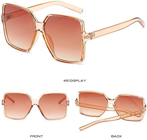 Oversized Square Sunglasses for Women Big Large Wide Trendy Shades | UV400 Protection Extra Huge Black Fashion Sun Glasses,Driving,Travel Beach,70S 80S Outfit Accessories