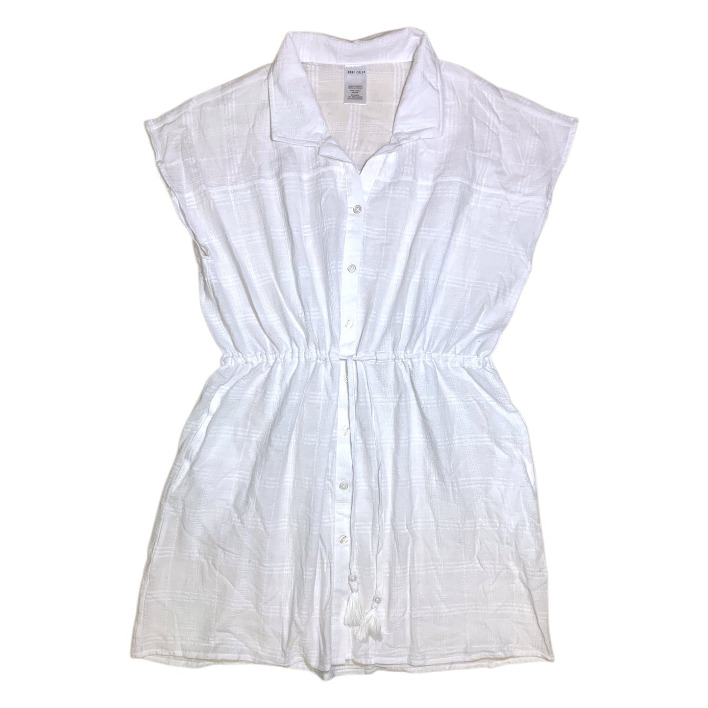 Anne Cole Women'S Breathable 100% Cotton Gauze Shirt Dress Cover Up
