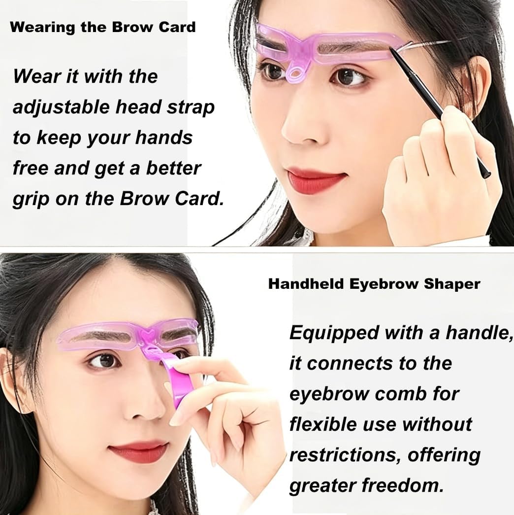 Eyebrow Stencils for Shaping,8 Styles Eye Brow Template Kit,Women,Purple | Features 8 Versatile Shapes from Natural to Bold.
