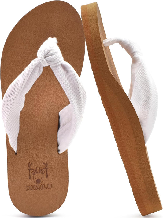 Flip Flops for Women with Arch Support Summer Beach Thong Sandals | Comfortable Yoga Mat Walking Shoes Cushion Slip on Casual Outfits Indoor Outdoor
