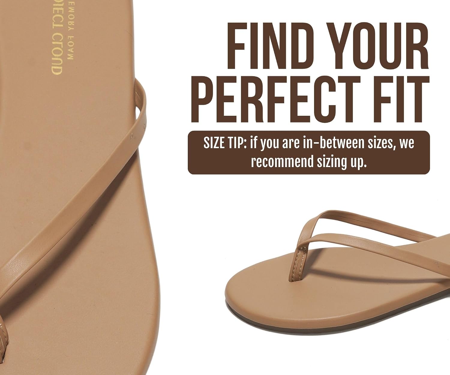 Flip Flops for Women Memory Foam Flats Sandals (Foundations) | Lightweight and Durable Non-Slip Solewomens Sandals - Beach Essentials Womens Flat Sandals for Everyday Comfort Daily Wear