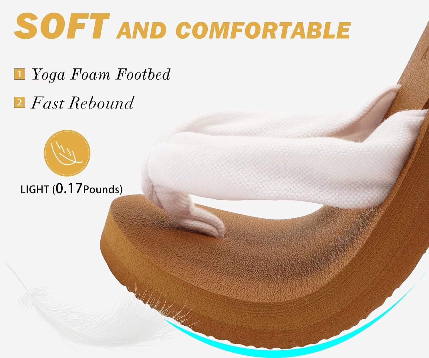 Flip Flops for Women with Arch Support Summer Beach Thong Sandals | Comfortable Yoga Mat Walking Shoes Cushion Slip on Casual Outfits Indoor Outdoor