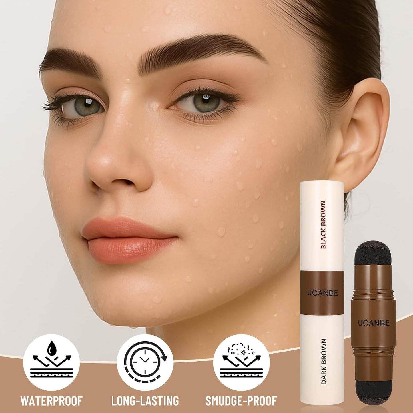 25PCS Eyebrow Stamp Stencil Kit with Dual-Color Eyebrow Stamp Pomade,20 Reusable Eyebrow Stencils,Finising Powder,Brush,Eyebrow Razor,Zipper Pouch,Waterproof Eye Brow Stamping and Shaping Kit04