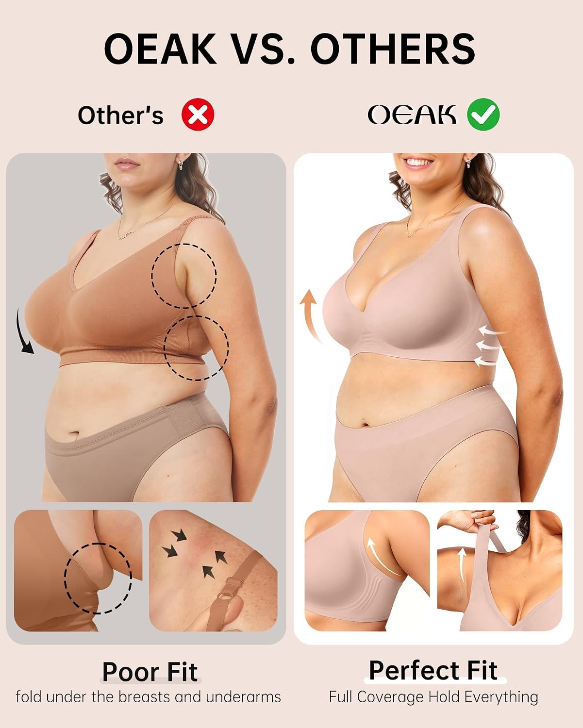 Womens Jelly Bras Wireless Deep V Bralette Comfy Push up Tshirt Bras | Comfortable,Support and Lift,No Underwire,Bralettes,Plunge,Full Coverage,Invisible,Balconette,Minimizer,No Show,Soft