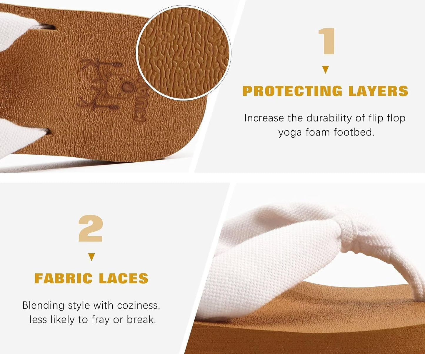 Flip Flops for Women with Arch Support Summer Beach Thong Sandals | Comfortable Yoga Mat Walking Shoes Cushion Slip on Casual Outfits Indoor Outdoor