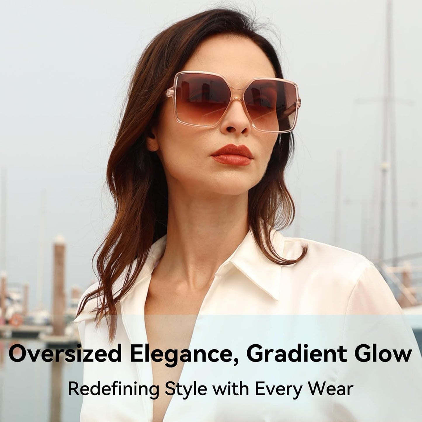 Oversized Square Sunglasses for Women Big Large Wide Trendy Shades | UV400 Protection Extra Huge Black Fashion Sun Glasses,Driving,Travel Beach,70S 80S Outfit Accessories