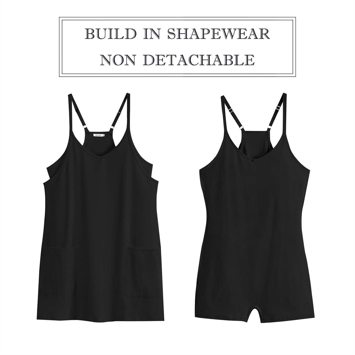 Women Athletic Dress Summer Tennis Workout Active Sports Mini Romper Dress Built in Shorts Travel Vacation Clothes