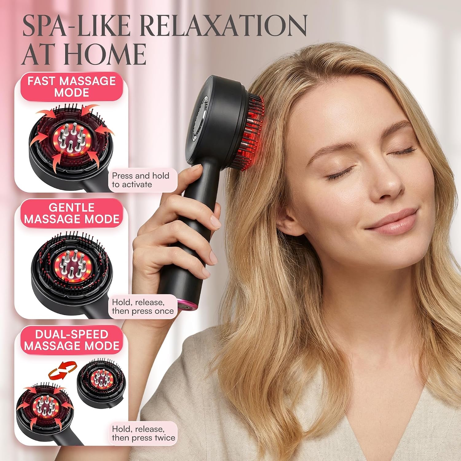 Electric Scalp Massager 3-In-1 – Cordless Head Massager & Hair Oil Applicator, Refillable Tank, IPX7 Waterproof Scalp Brush for Home & Travel, Women and Men