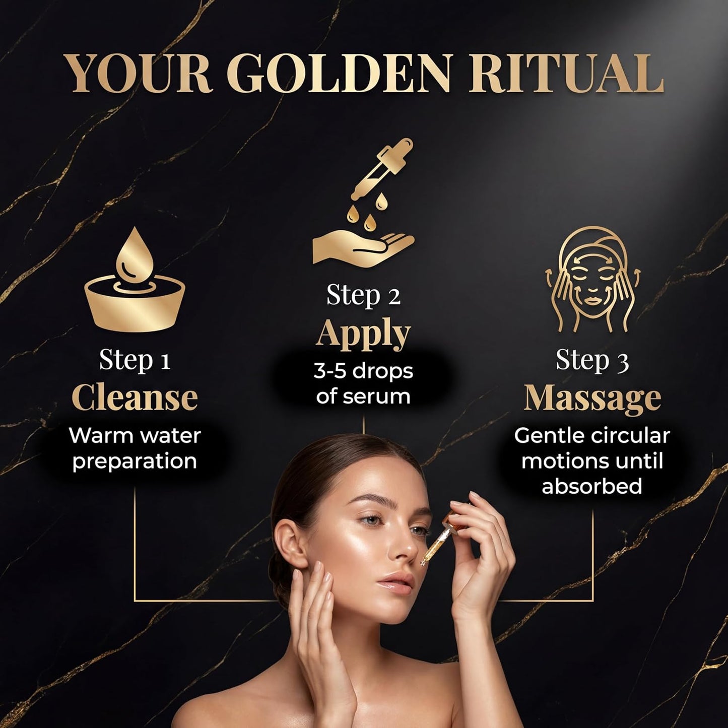 24K Gold Serum for Face, 2-Pack Anti-Aging Moisturizer with Vitamins, Collagen Booster Serum & Hyaluronic Acid for Fine Lines & Firming, 2.02 Fl Oz