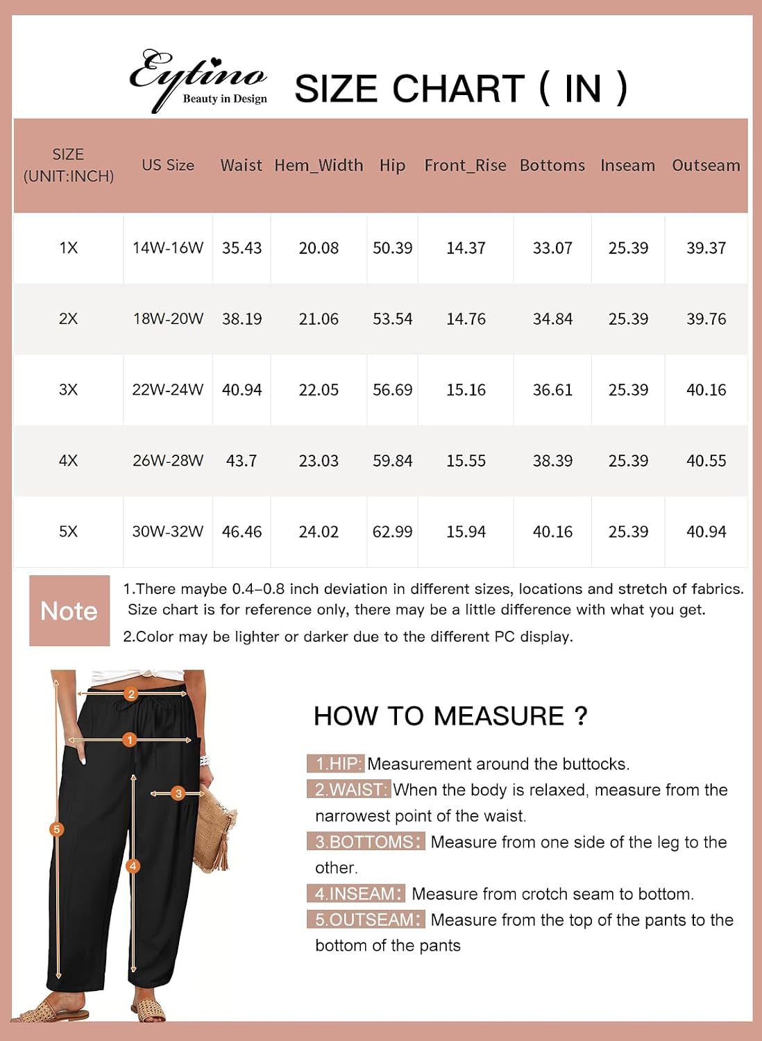 plus Size Pants for Women(1X-5X) | Elastic Waist Drawstring, Loose Casual Palazzo Pants, Lounge Trouser with Pockets