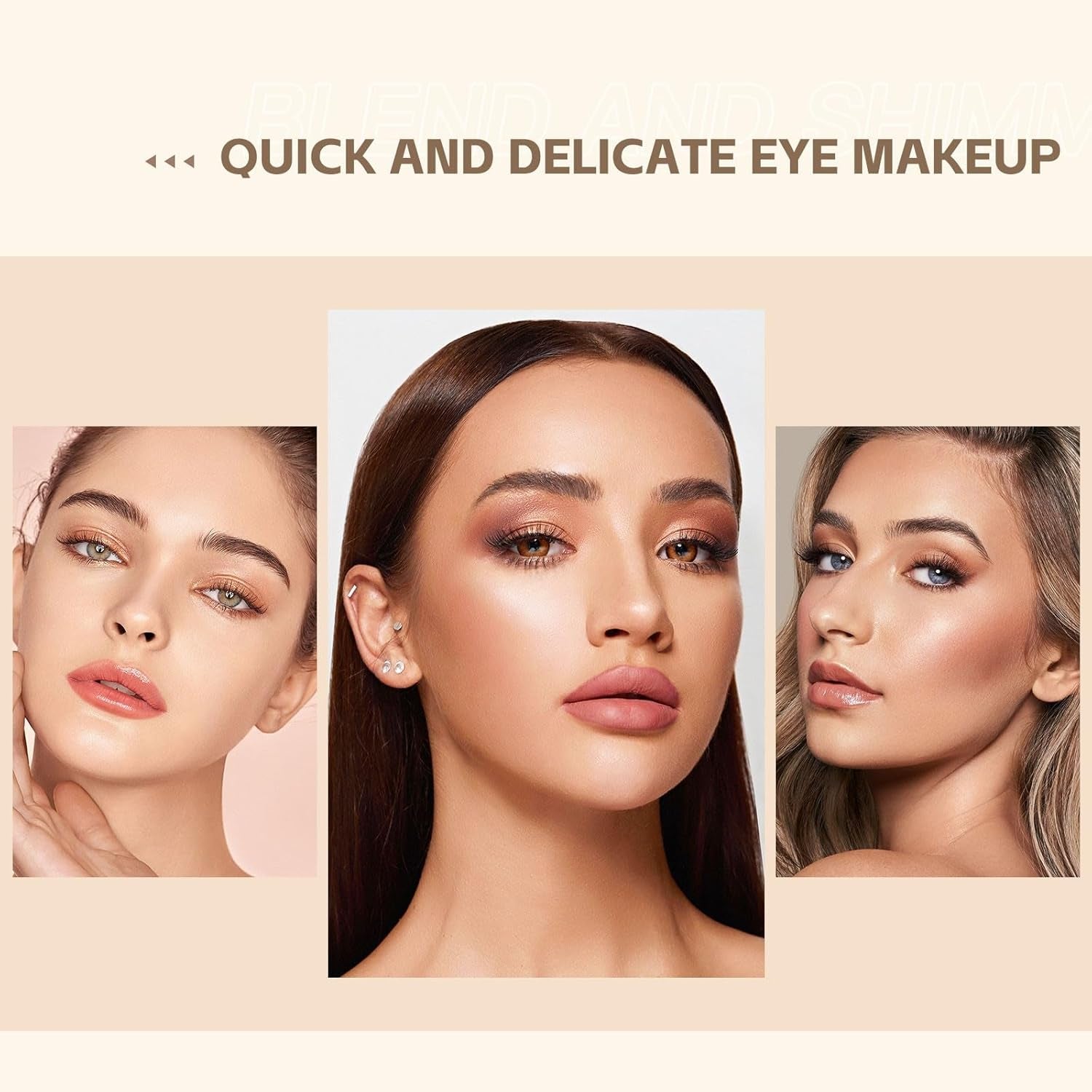 6Pcs Two-Color Waterproof Eyeshadow Stick Shimmery Eye Shadow Set | Glitter Gradient Eyeshadow Pen Smooth Texture Retractable Design Portable for Travel Makeup