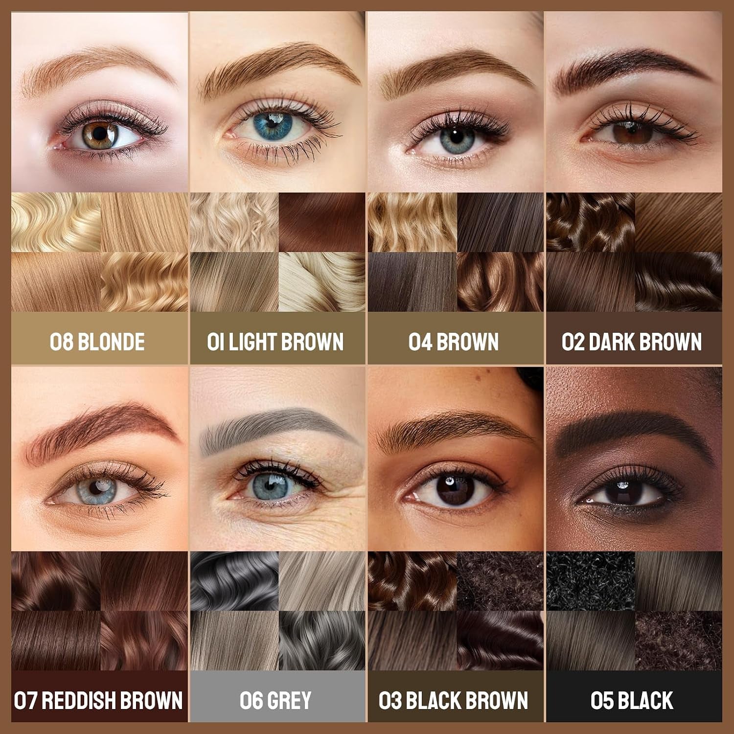 Eyebrow Pen - Eyebrow Pencil,2-In-1 Eyeliner Dual-Ended Brush-Tip Microblading 4D Eyebrow Pencils for Women,Long Lasting Waterproof Hair-Like Brow Pencil,With Eyebrow Brush,Darkbrown